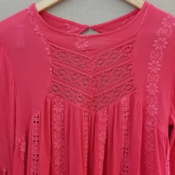Free People Sweetest Dream Pink Tunic Size XS - Picture 3 of 15